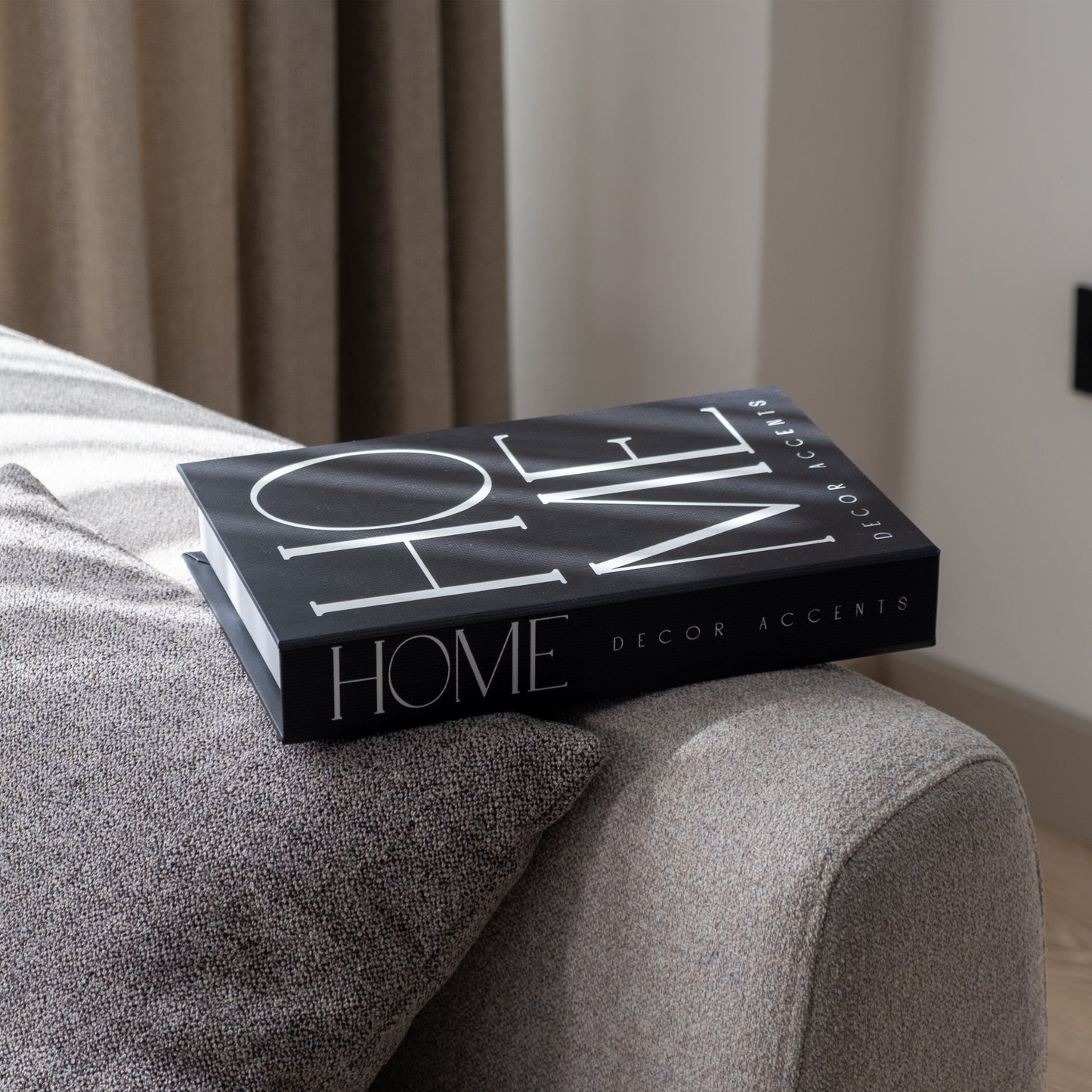 Siyah Modern Home Dekoratif Sahte Kitap Kutusu